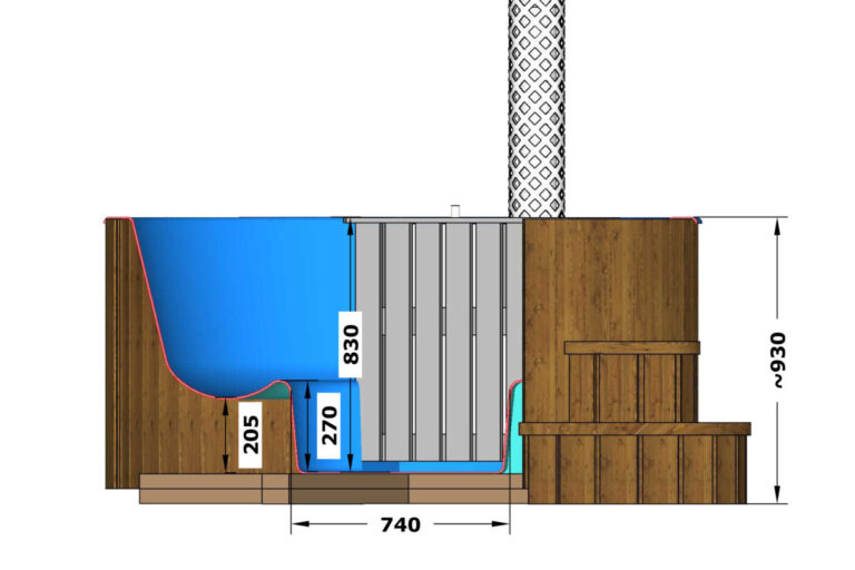 Outdoor Bub/Hot Tub Delux Tub External