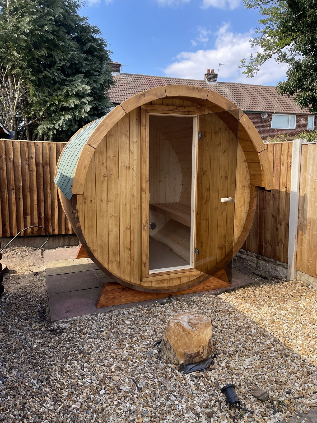 Garden sauna barrel 220 4-person