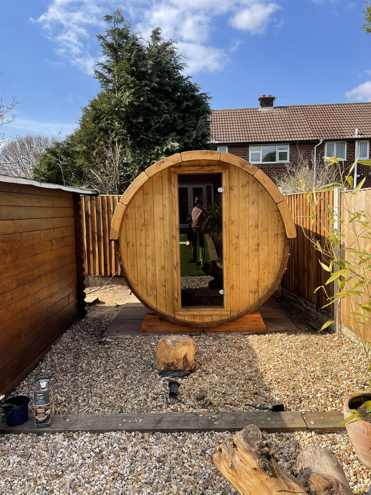 Garden sauna barrel 220 4-person
