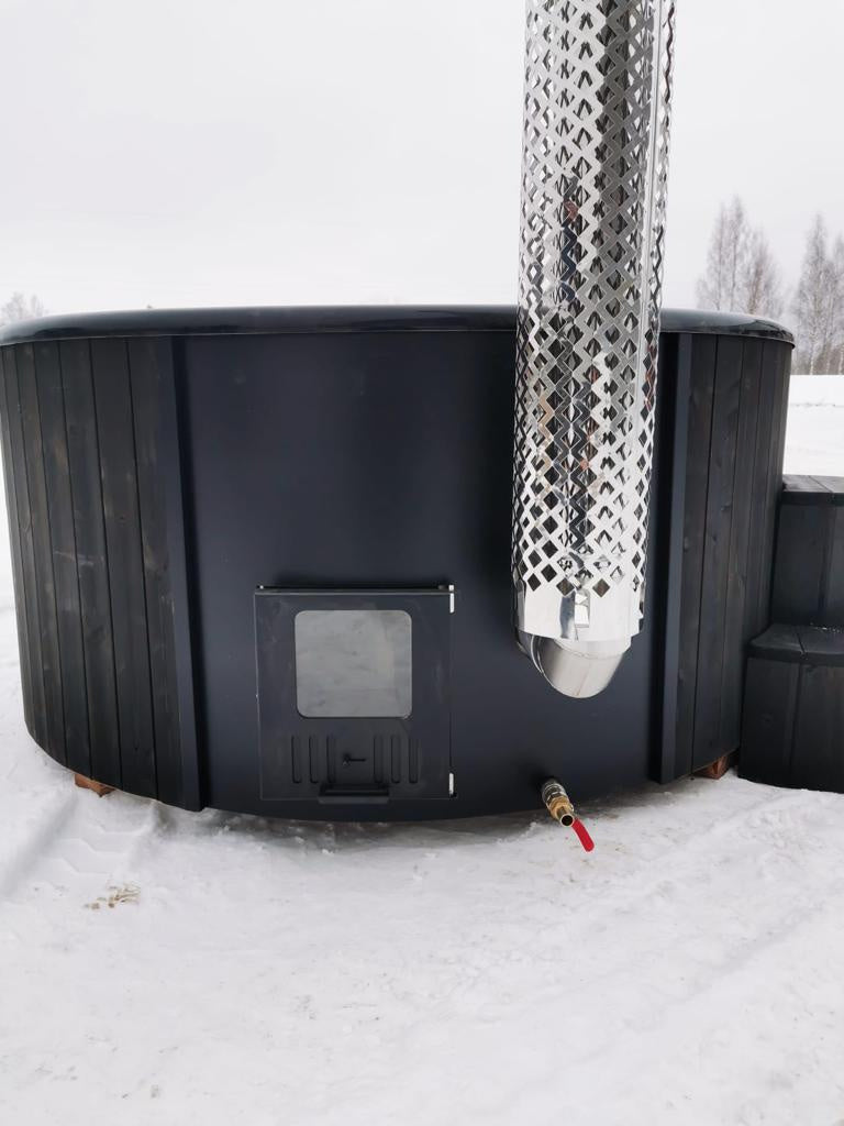 Luksusowa Balia Ogrodowa Lux Hot Tub 200 Czarna dla 3-4 osób | Drewno Thermowood | Szybkie Nagrzewanie | SPA | Relaks | Wellness