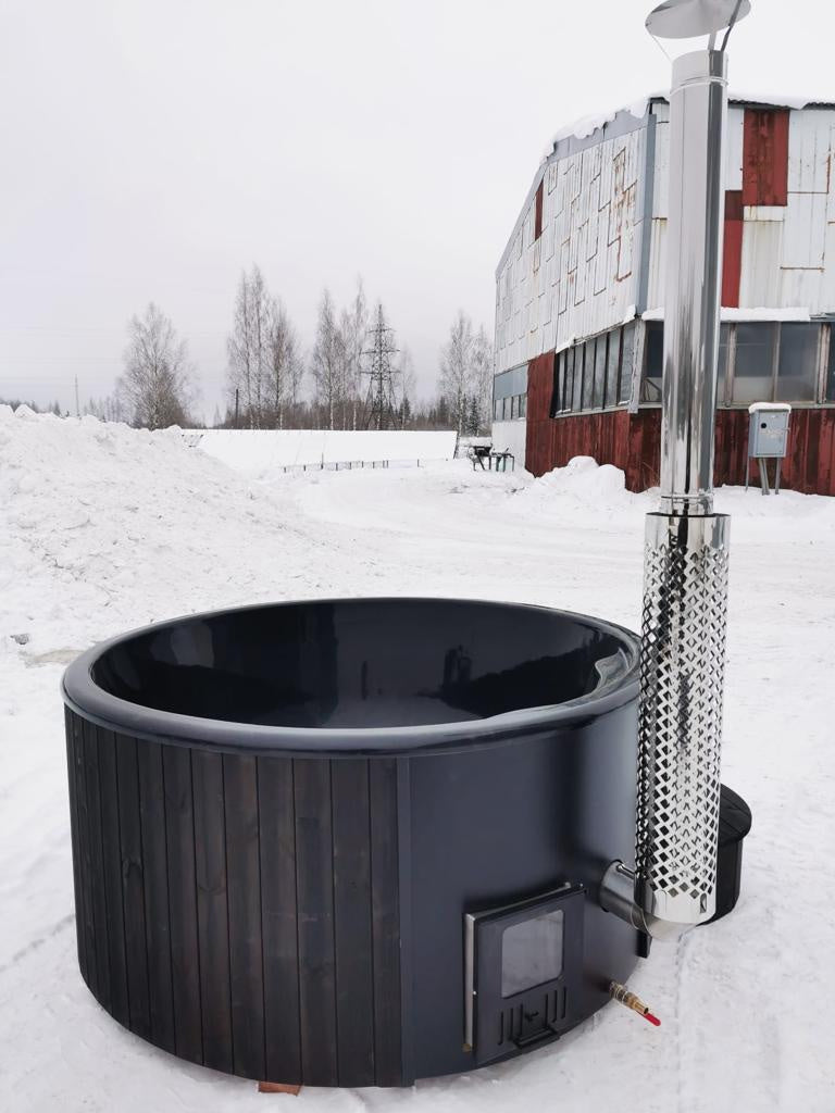 Zestaw SPA | Sauna ogrodowa fińska ULLA130 sucha | Balia DeLux200 opalana drewnem | Thermowood