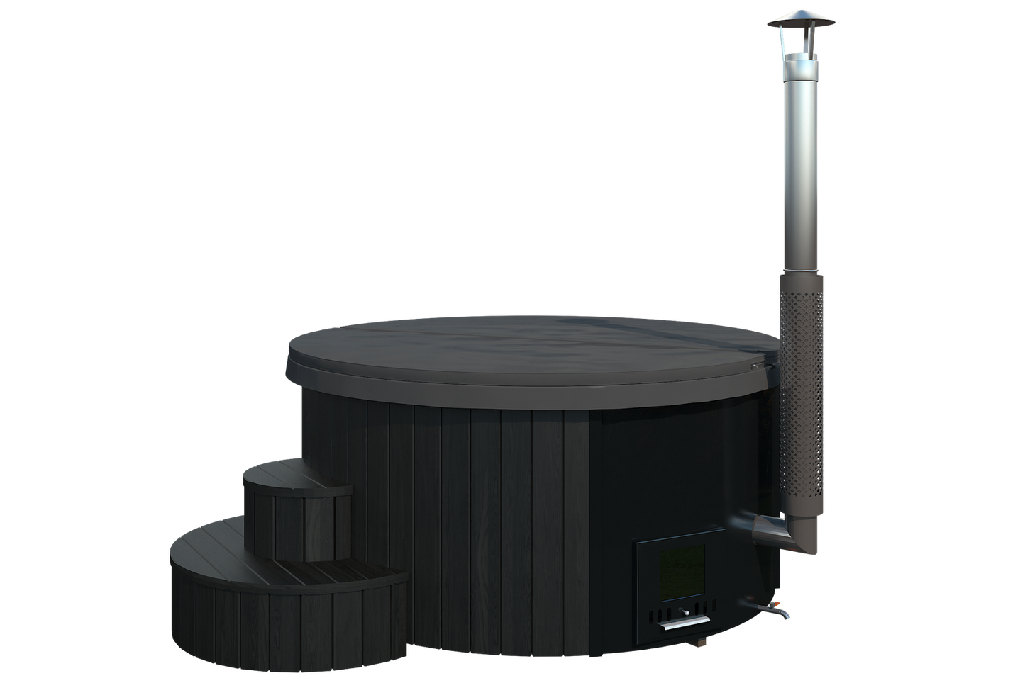 Luksusowa Balia Ogrodowa Lux Hot Tub 200 Czarna dla 3-4 osób | Drewno Thermowood | Szybkie Nagrzewanie | SPA | Relaks | Wellness