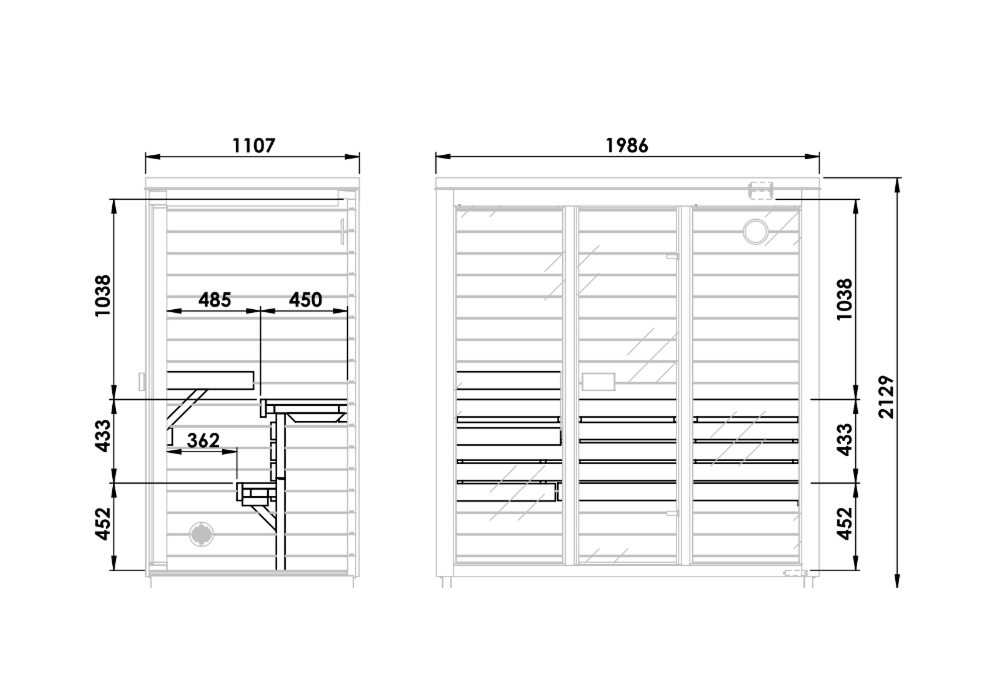 Sauna Ogrodowa Bali M Limitowana Czarna Wersja Thermowood – Przestronna Sauna Zewnętrzna na 3 Osoby z Piecem Elektrycznym, Idealna do Relaksu w Ogrodzie