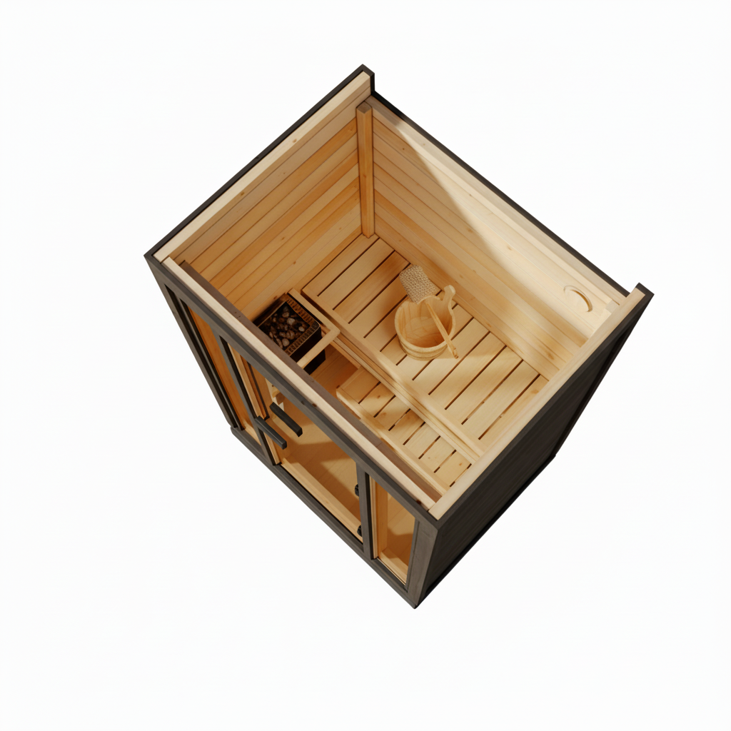 Sauna Ogrodowa Bali S Limitowana Czarna Wersja Thermowood – Przestronna Sauna Zewnętrzna na 2 Osoby z Piecem Elektrycznym, Idealna do Relaksu w Ogrodzie