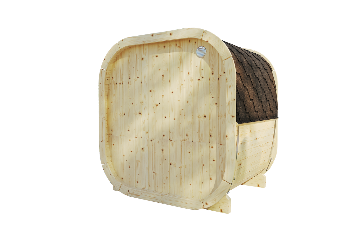 Sauna zewnętrzna Eke 160 dla 3-4 osób / Tylko ogrzewanie elektryczne / Wysokiej Jakości Świerk Nordycki ( Sosnowe Drewno Termiczne) | Wellness | Relax | SPA | Nordycki Styl