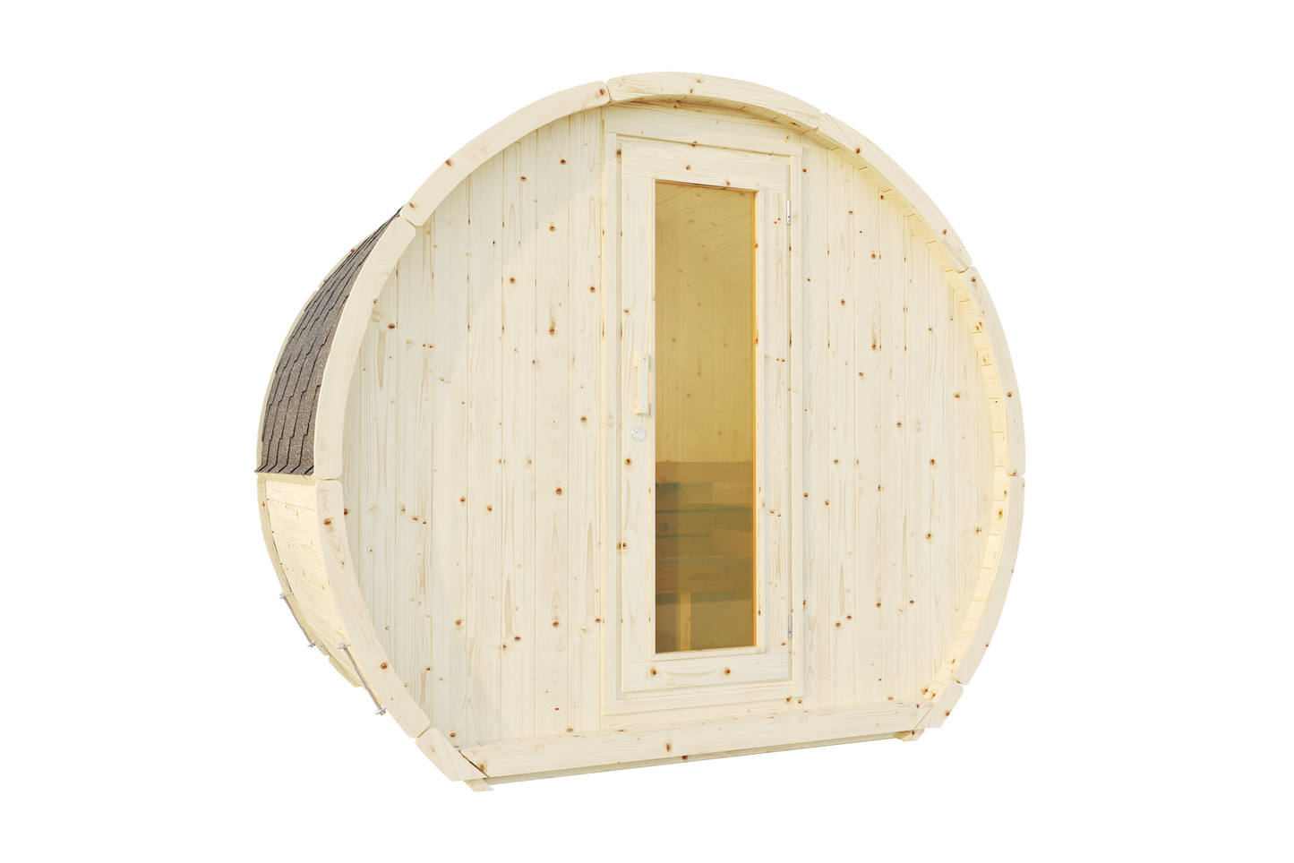 Sauna zewnętrzna Susi 160 dla 2-3 osób / Tylko ogrzewanie elektryczne / Wysokiej Jakości Świerk Nordycki ( Sosnowe Drewno Termiczne) | Wellness | Relaks | SPA |