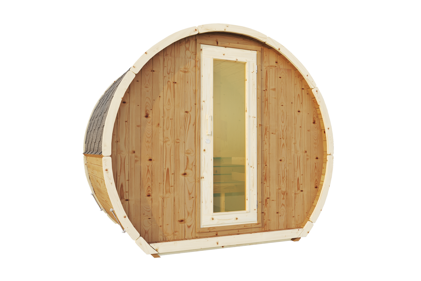 Sauna zewnętrzna Susi 160 dla 2-3 osób / Tylko ogrzewanie elektryczne / Wysokiej Jakości Świerk Nordycki ( Sosnowe Drewno Termiczne) | Wellness | Relaks | SPA |