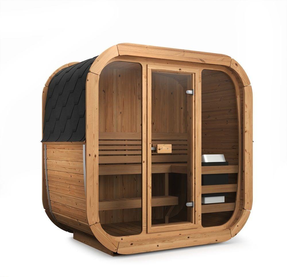 Zestaw Sauna & Balia | Sauna zewnętrzna ICON 125 | Sucha | Fińska | Balia ogrodowa Hot Tub LUX 220 | Piec elektryczny | Piec opalany drewnem | Thermwood