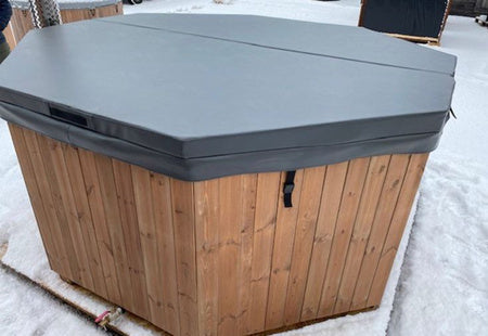 Nowoczesna Balia Zewnętrzna DELUX 240 XL MULLIKING do 10 osób | Drewno Thermowood | Szybkie Nagrzewanie | SPA | Relaks | Wellness